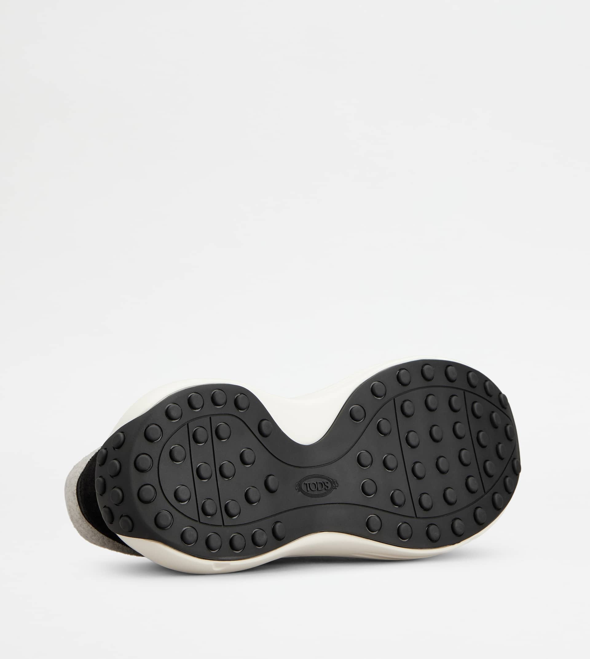 SNEAKERS IN FABRIC AND SUEDE - BLACK, GREY - 4