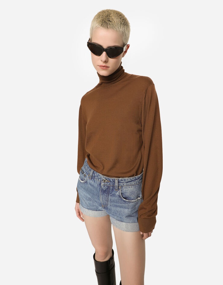 Cashmere turtle-neck sweater - 4