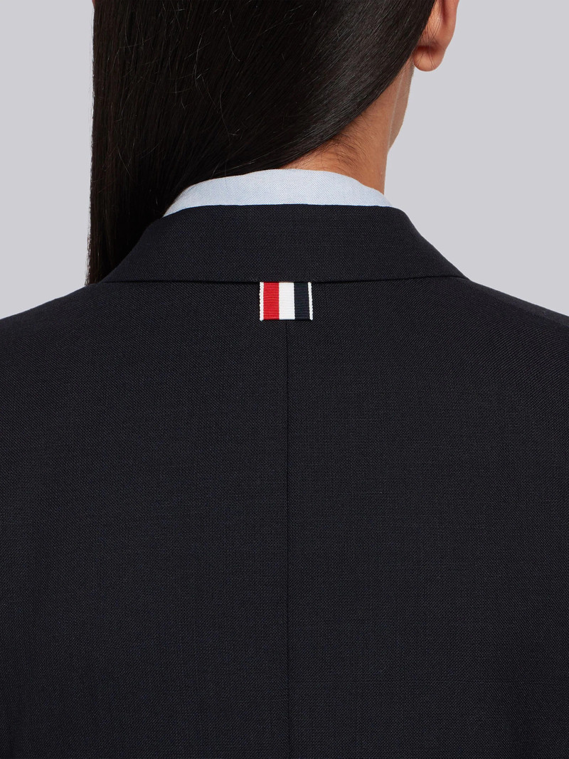 Navy 2-ply Wool Fresco Single Breasted High Armhole Sport Coat 6