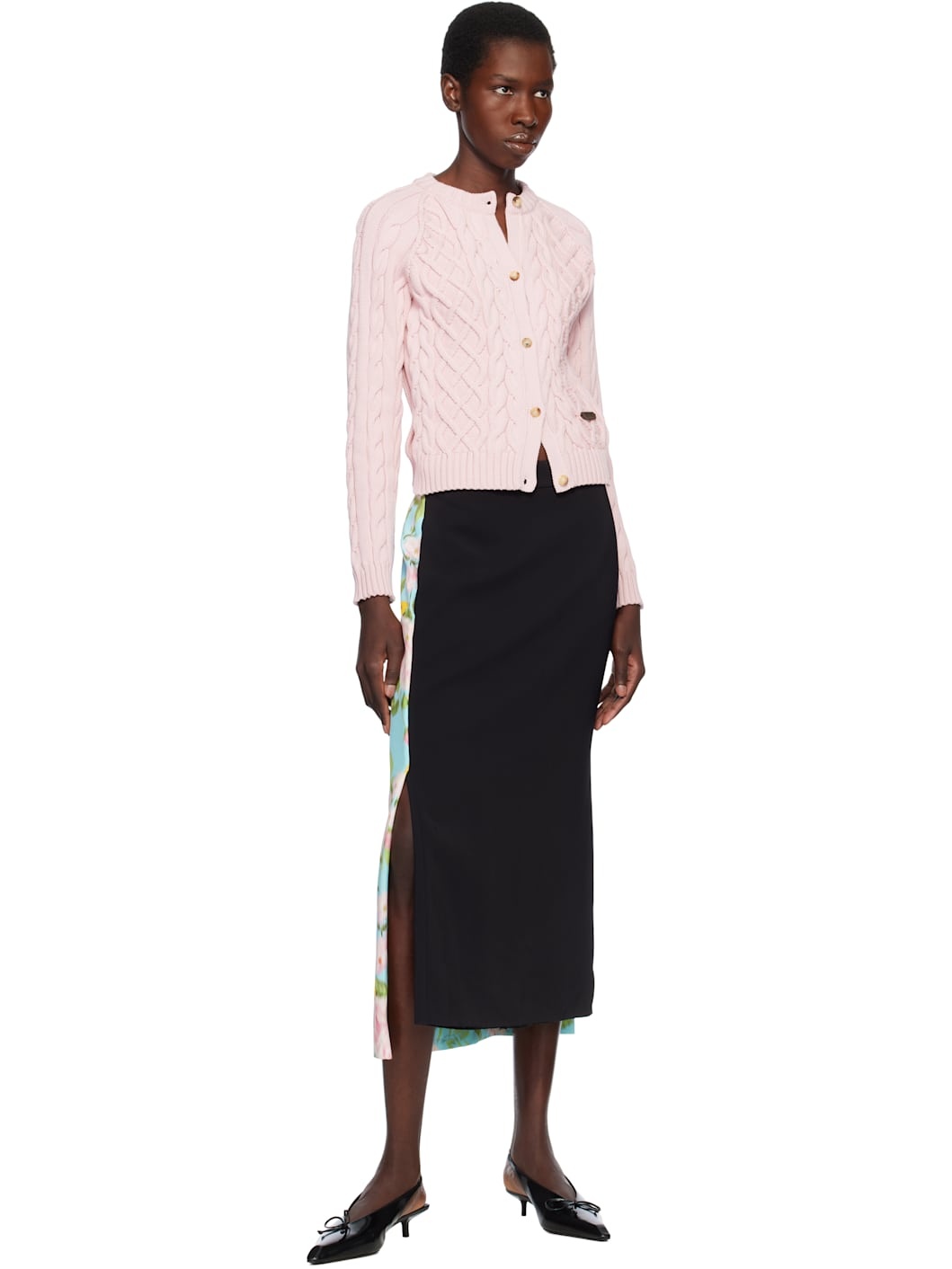 Pink Organic Cotton Blend Cardigan - 4
