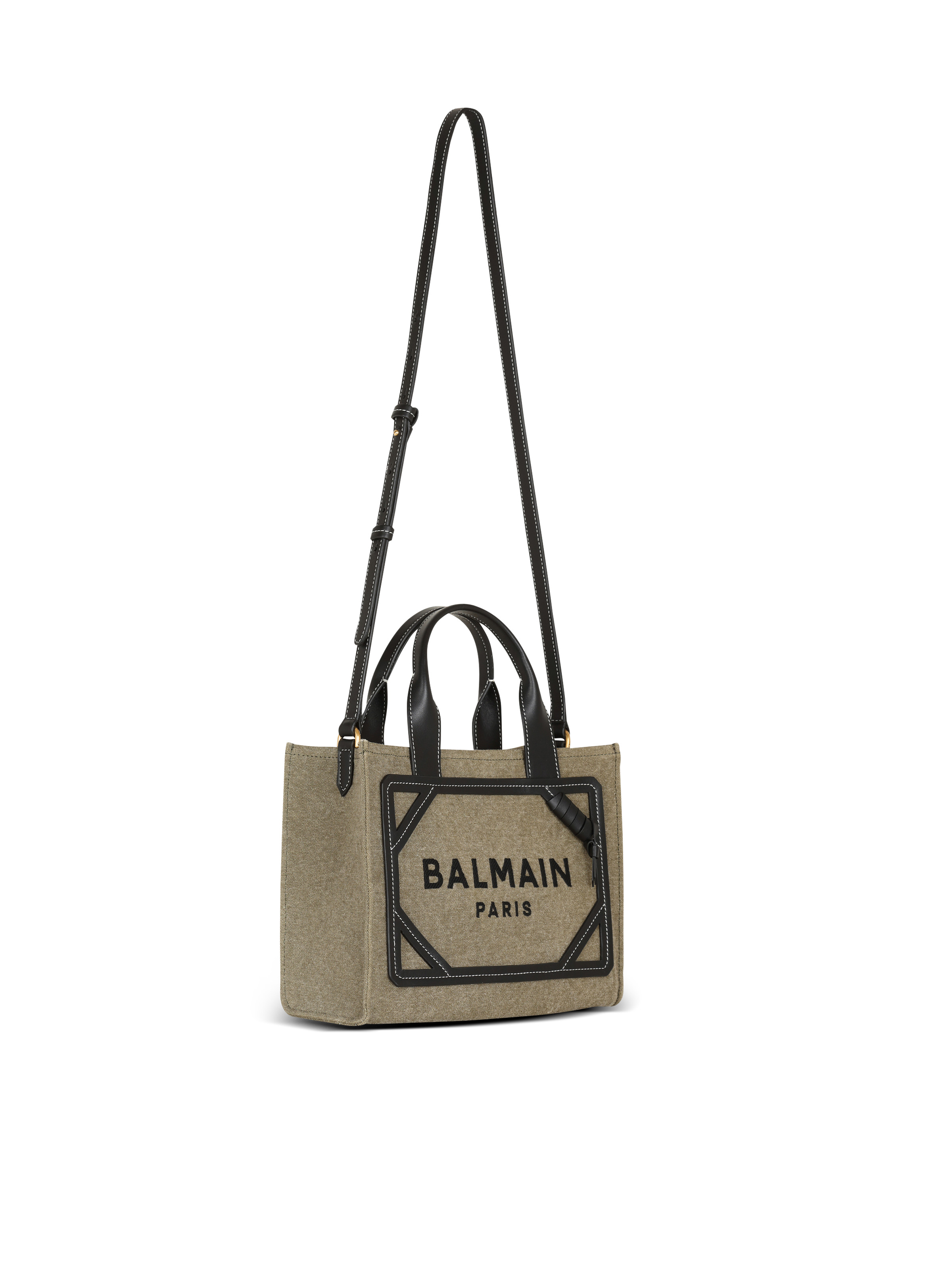 B-Army small tote bag in canvas and leather - 3