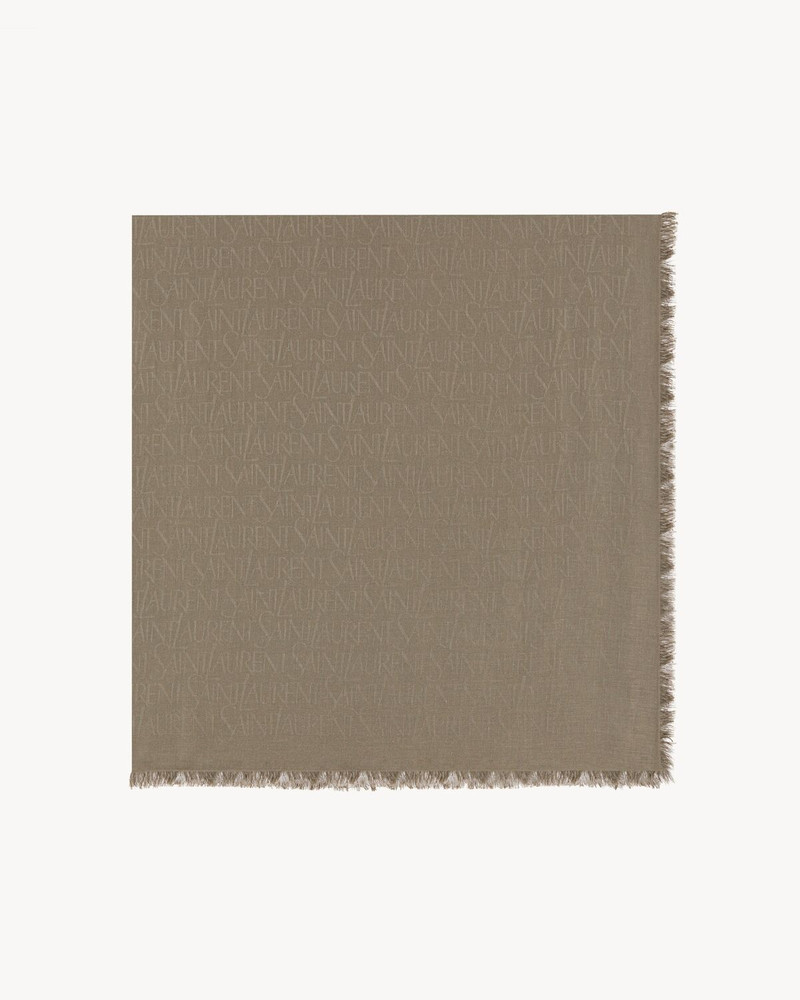 SAINT LAURENT LARGE SQUARE SCARF IN MODAL AND CASHMERE 1