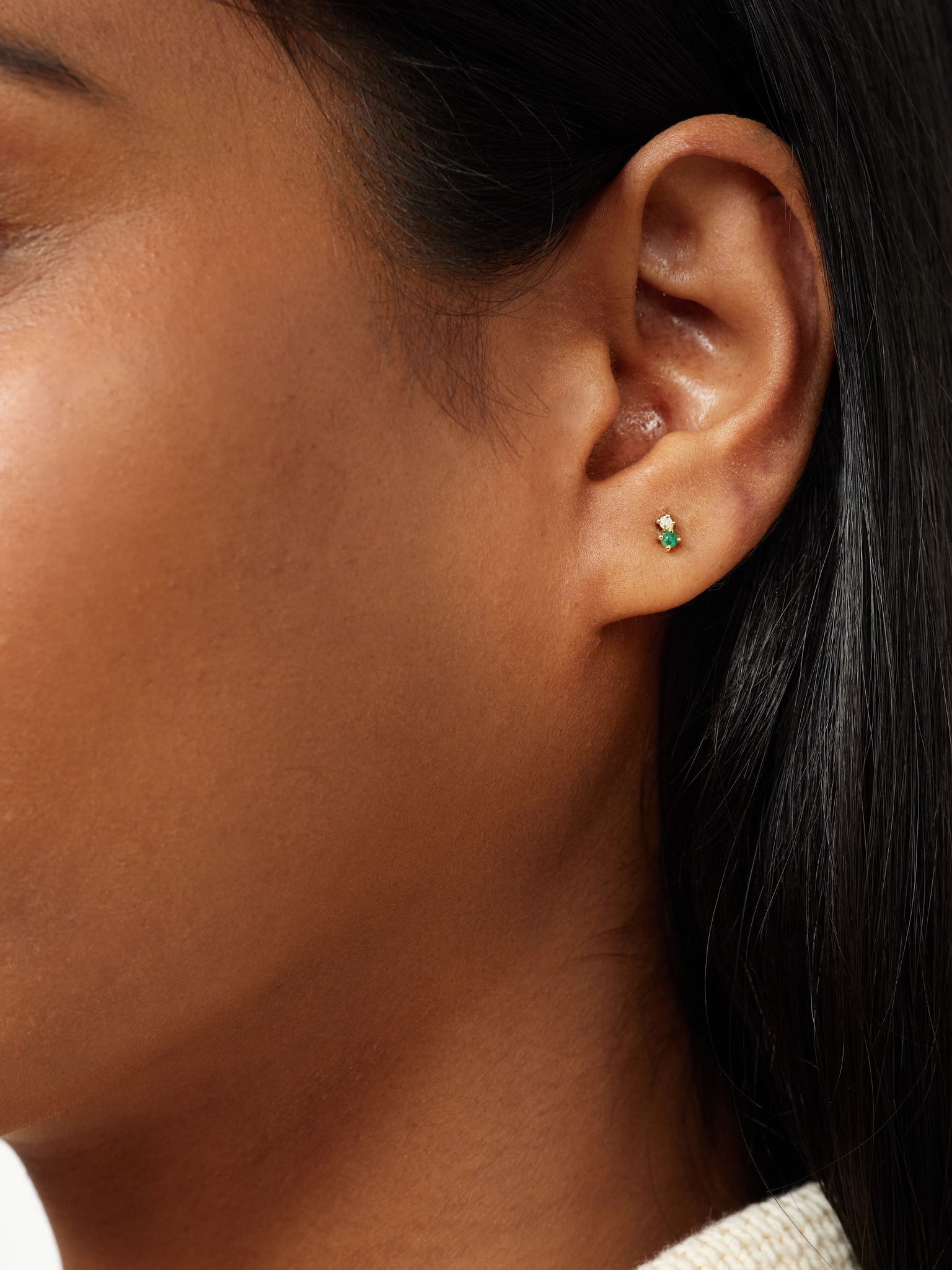 Green Goddess Buddy 14-karat gold, emerald and diamond earrings Gold - 2