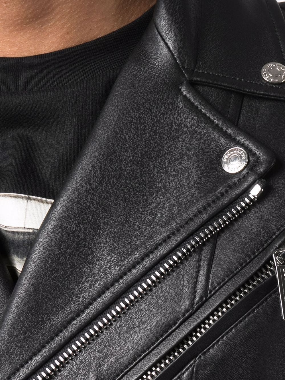 leather biker jacket - 5