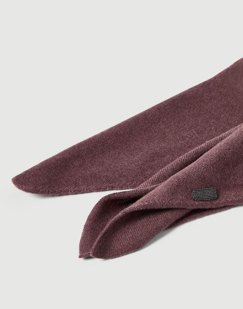 Brunello Cucinelli Cashmere foulard with monili outlook