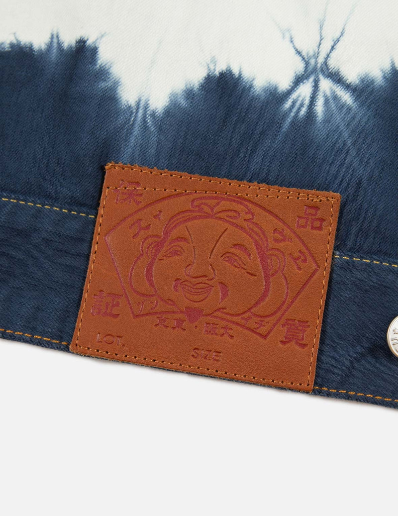 DAICOCK INSERT TIE-DYE DENIM VEST 11