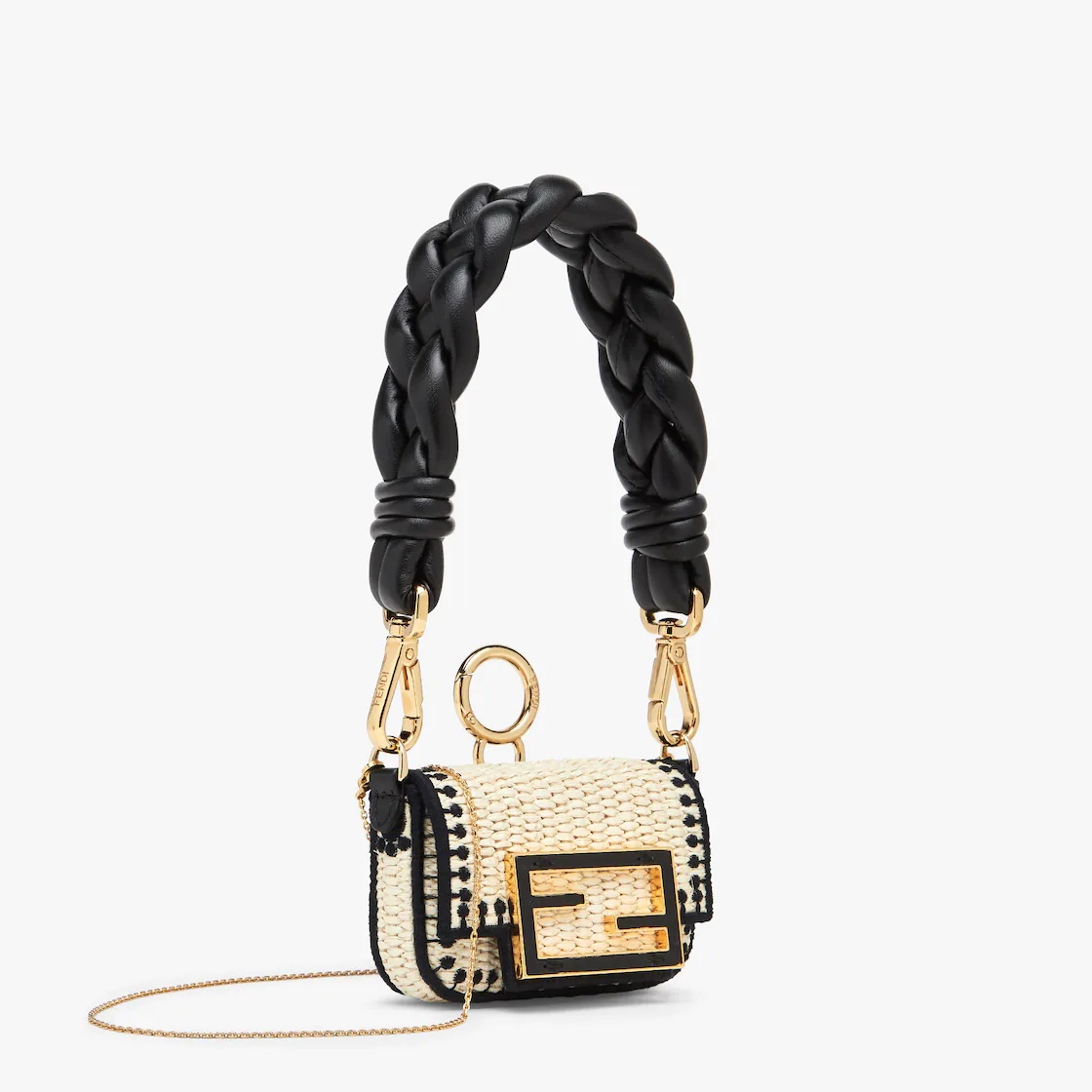 Beige raffia charm - 2