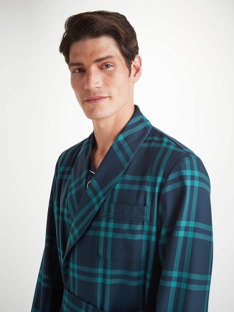 Men's Robe York 46 Wool Navy - 5