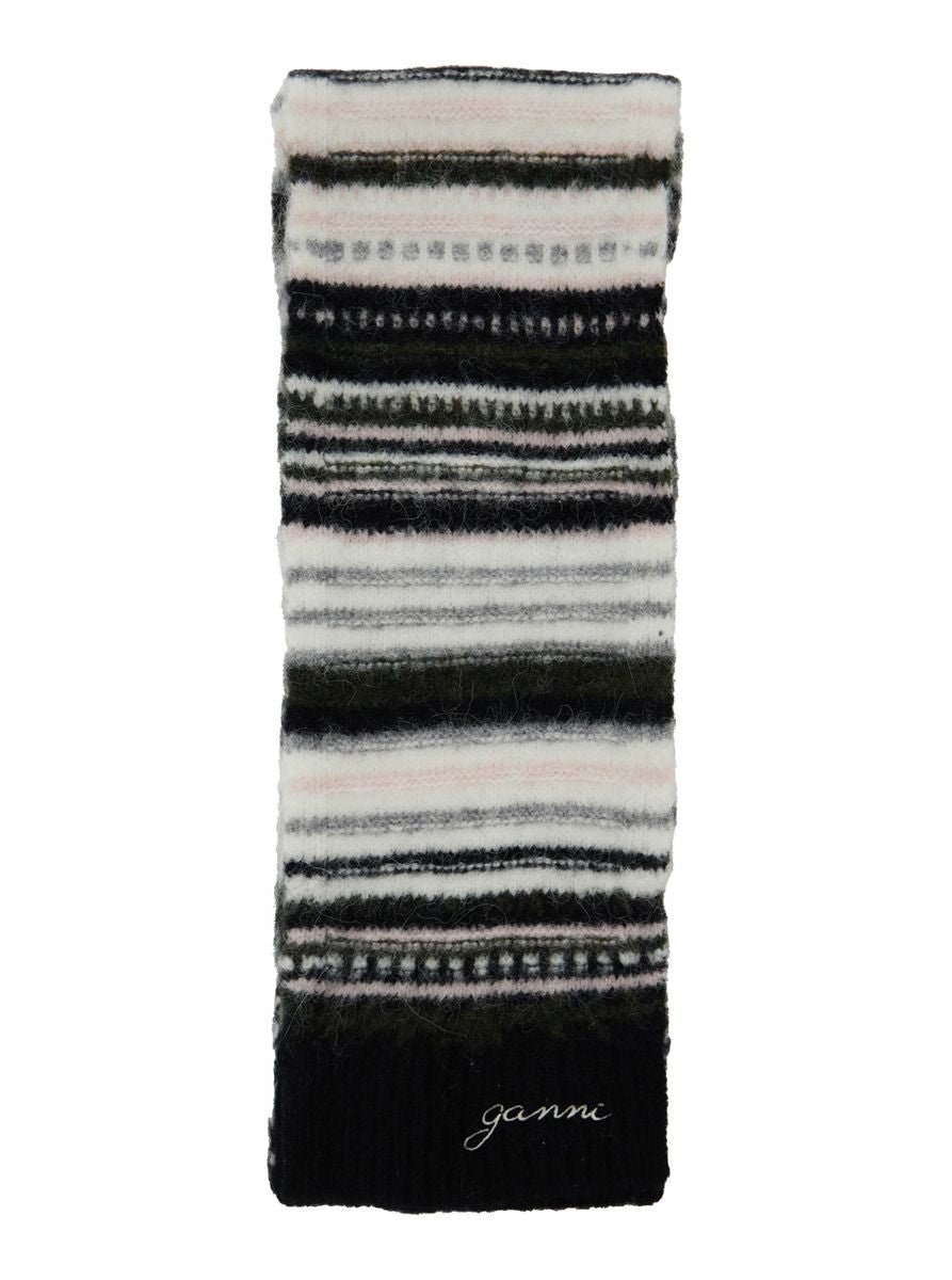 Ganni Striped Scarf - 2