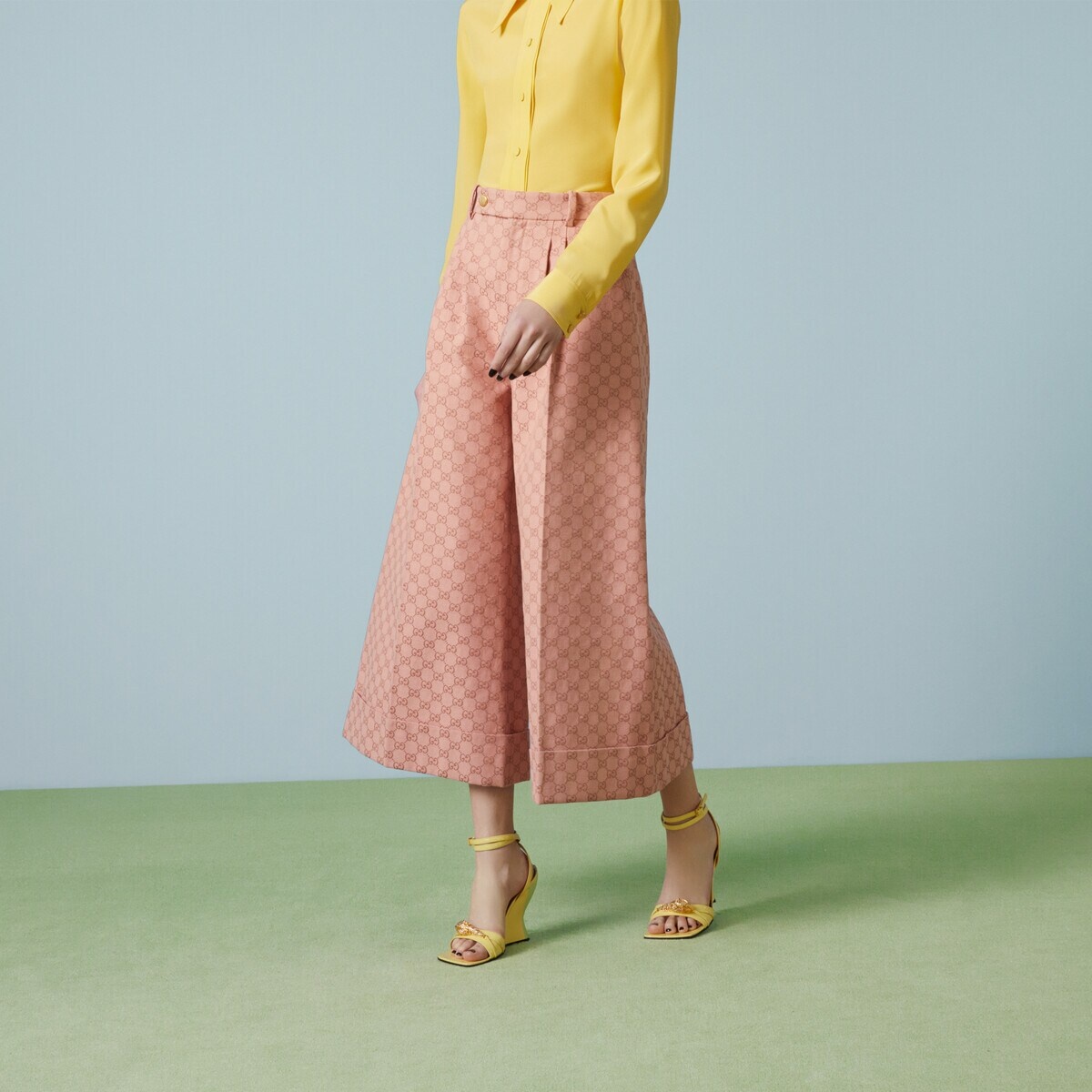 GG cotton canvas pant - 5