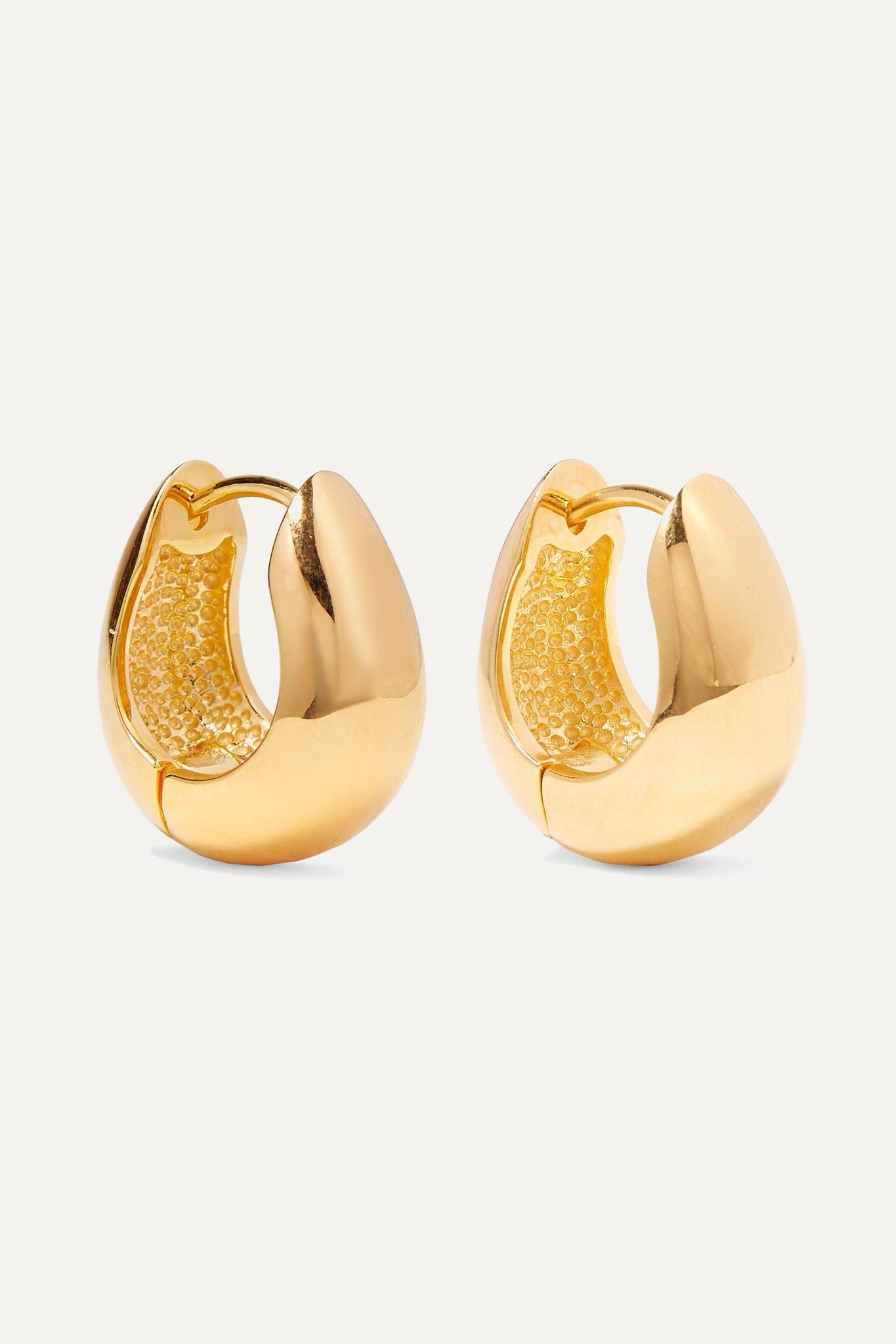 Gold vermeil hoop earrings - 1