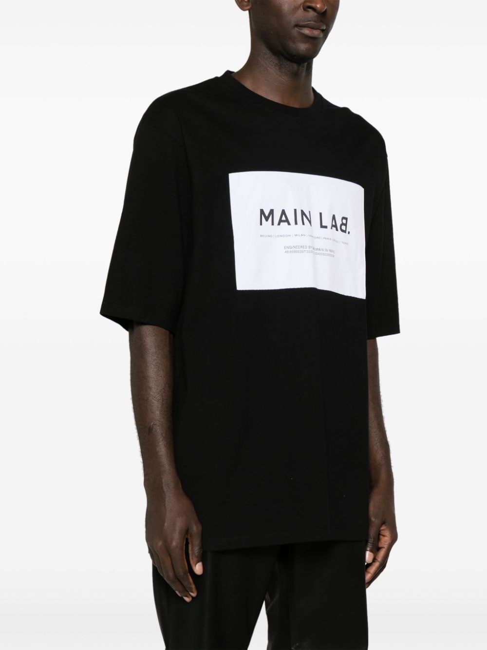 slogan-patch cotton T-shirt - 3