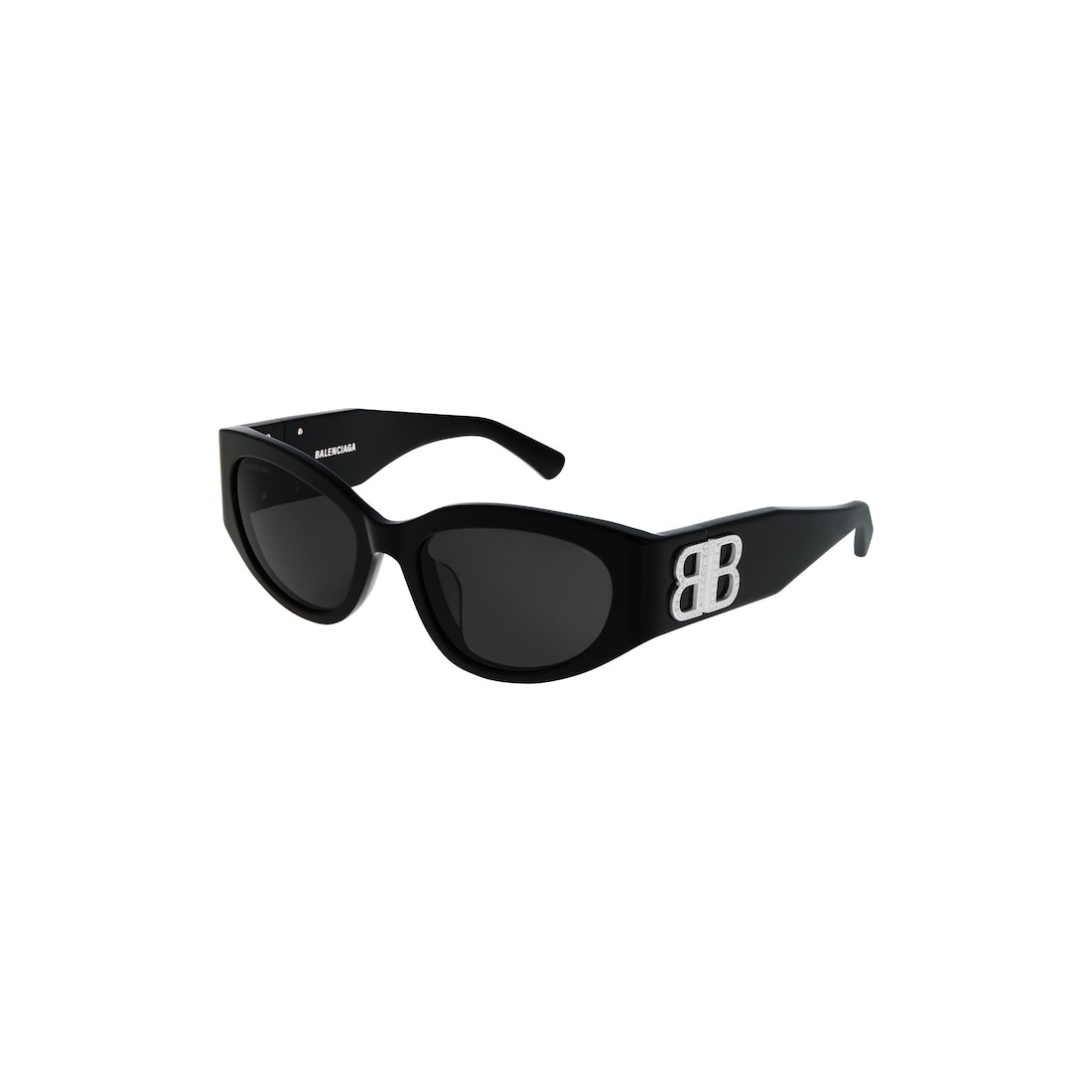 Women's Bossy Round Af Sunglasses in Black - 4