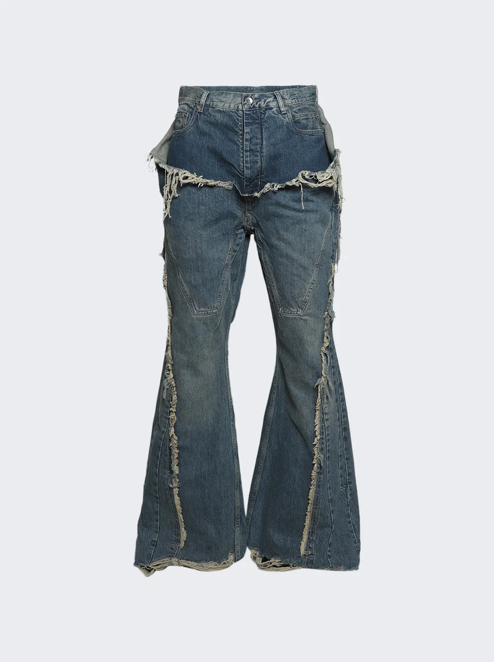 Livered Bootcut Denim Jeans Washed Indigo - 1