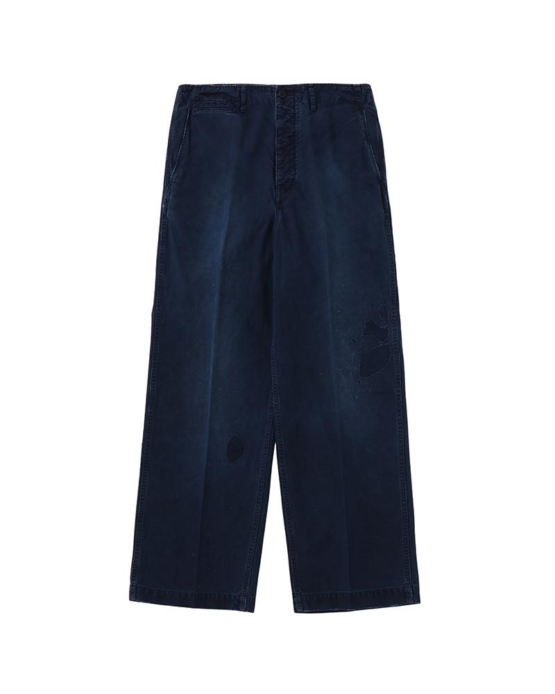 EX WIDE CHINO PANTS CRASH INDIGO - 1