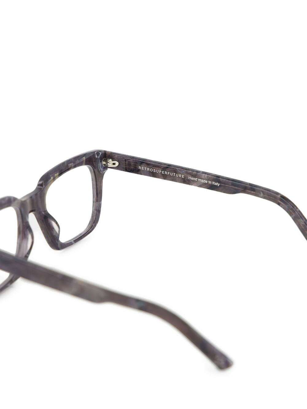 marble-effect square glasses - 4