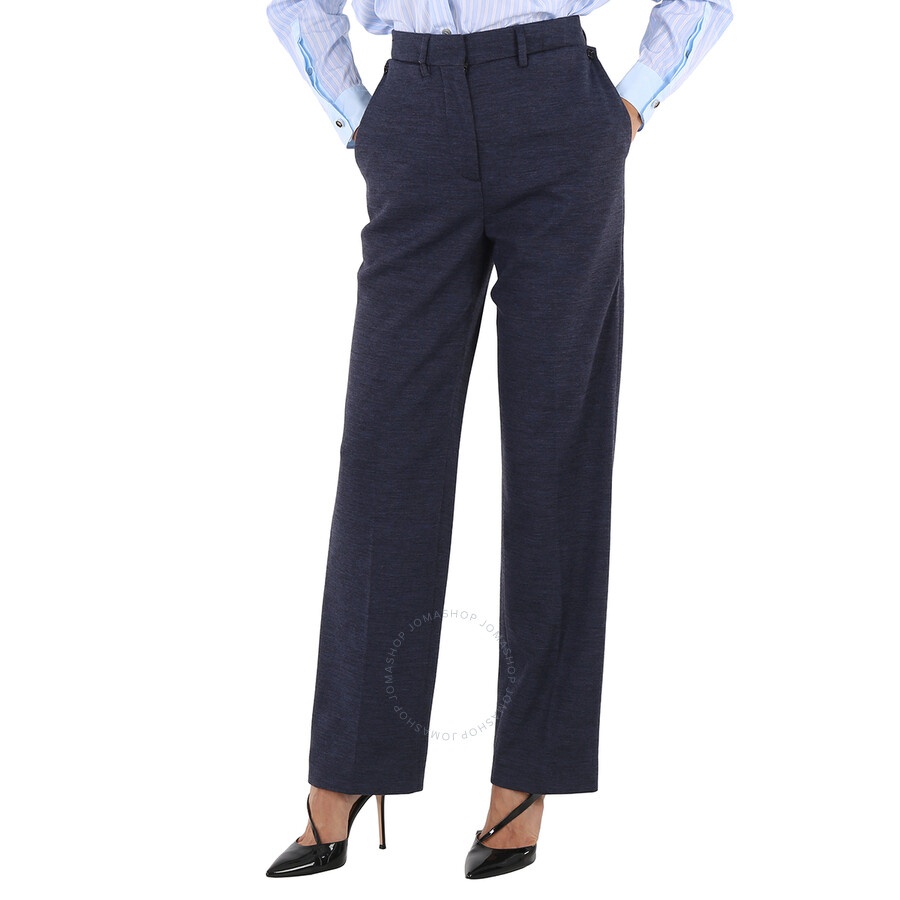 Burberry Dark Carbon Pocket Detail Technical Wool Tailored Trousers - 3