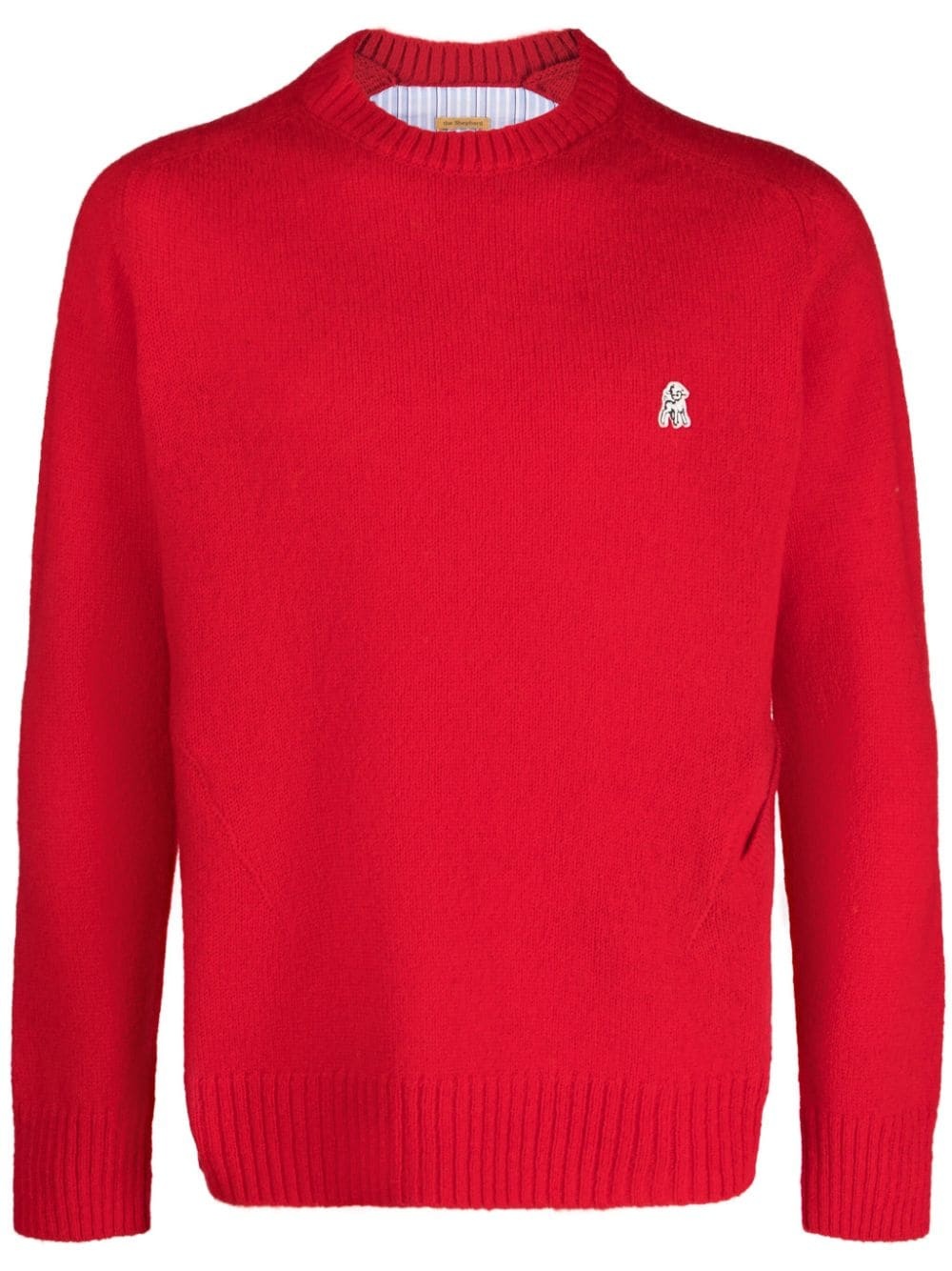 logo-patch wool jumper