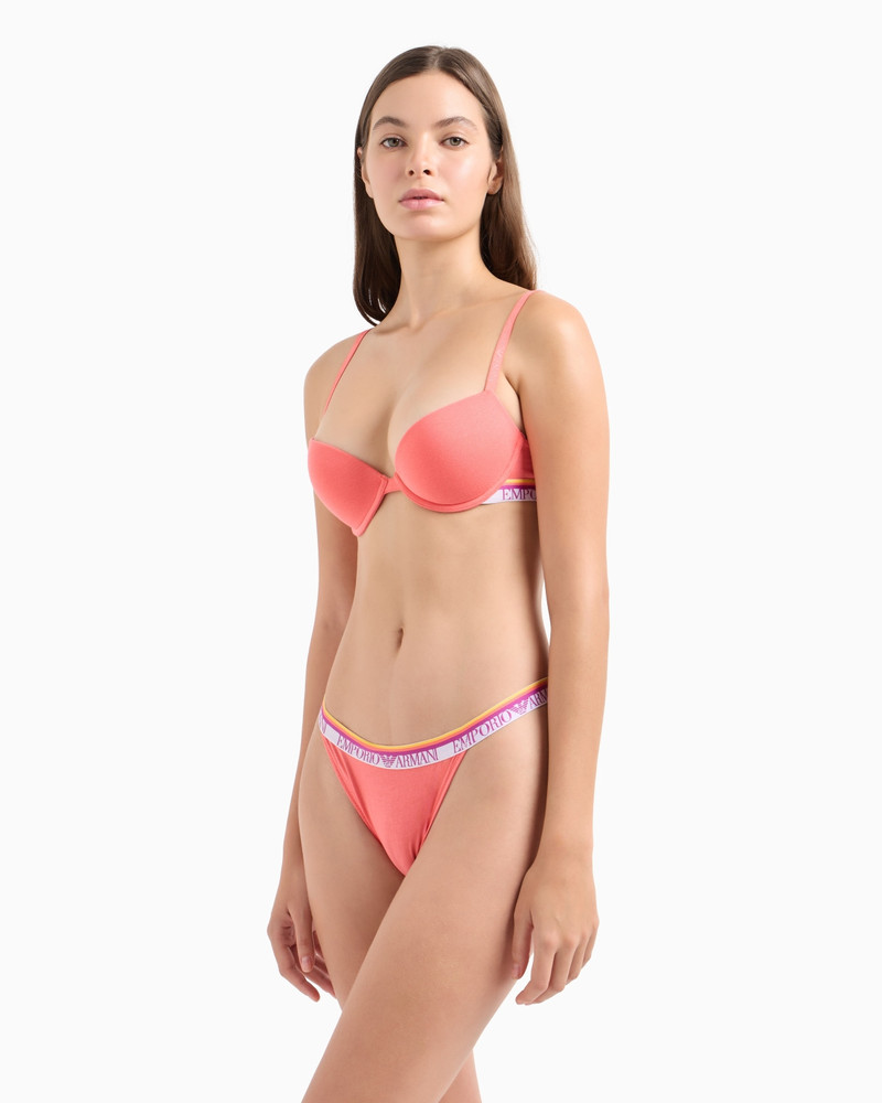 ASV ICONIC ORGANIC-COTTON PUSH-UP BRA WITH LOGO UNDERBAND 2