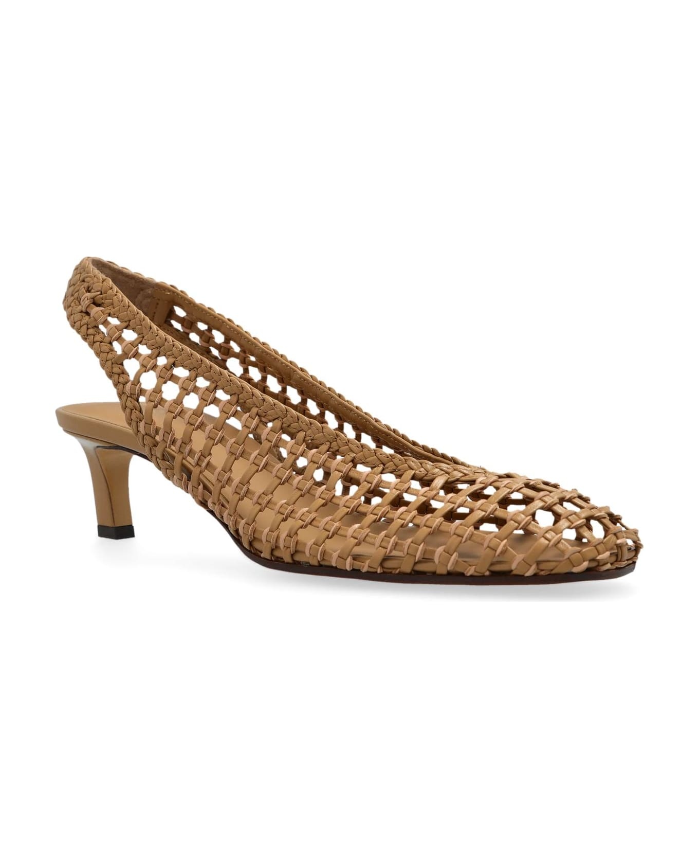 Camel Leather Pumps - 4