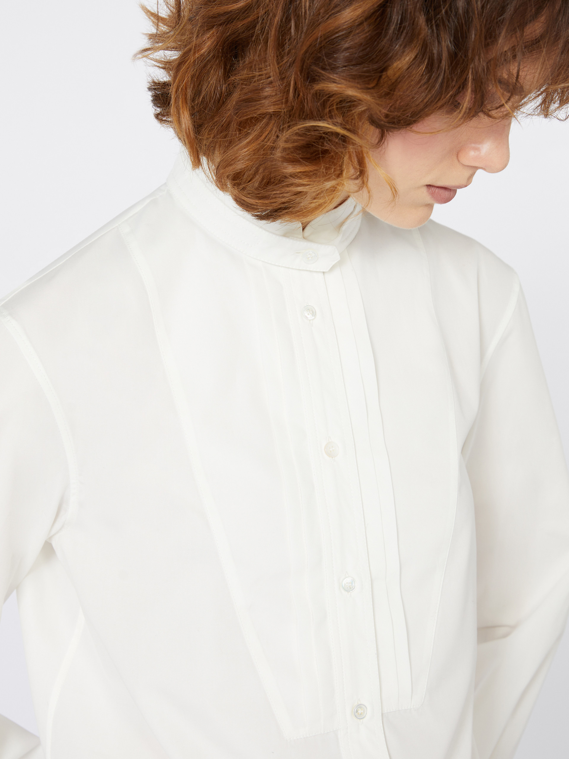 BUTTERFLY1234 Cotton poplin tuxedo shirt - 6