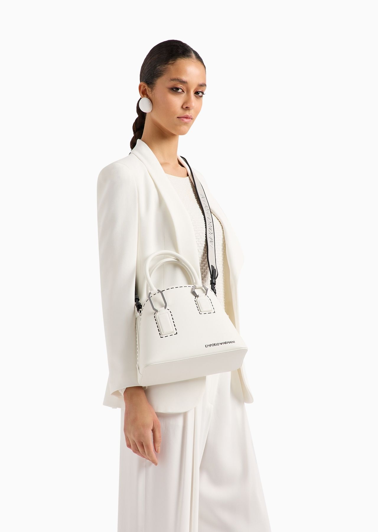 Trompe-l'œil print trapezoid handbag - 13