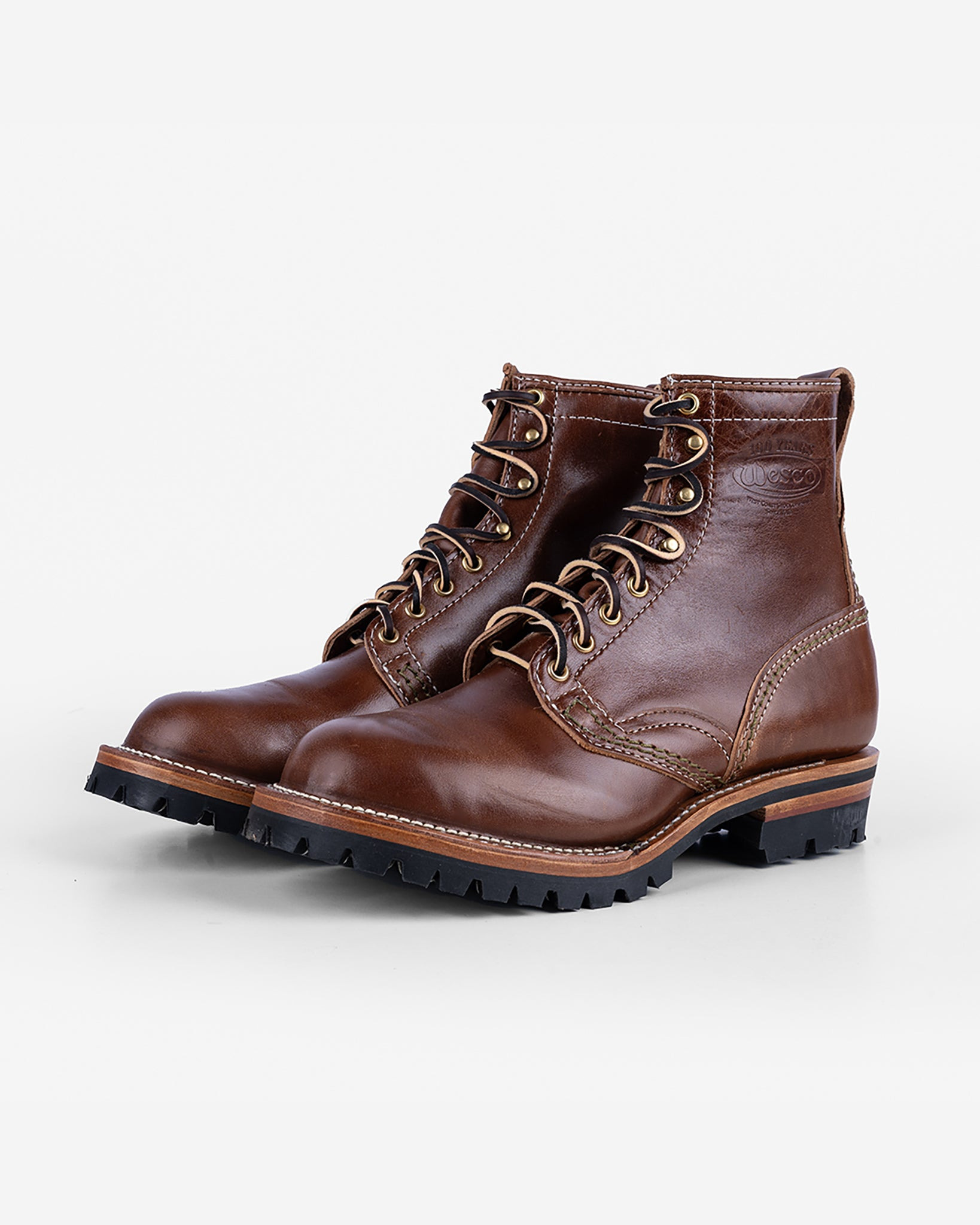 IHWE-JMHH-BRN Iron Heart Int'l x Wesco® - 8" Horween Horsehide Jobmaster® Boot - Brown - 1