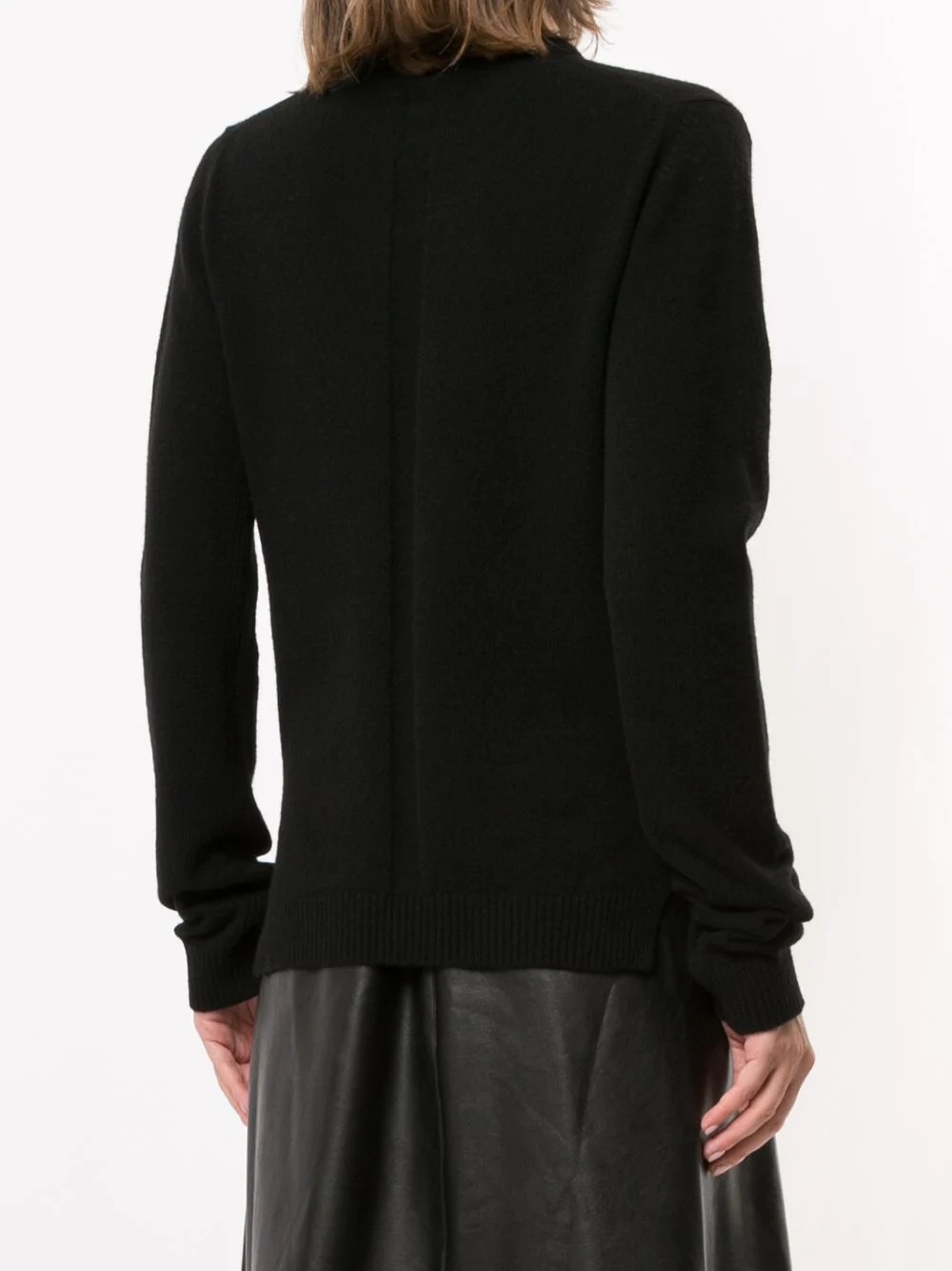 square neck side slit detail jumper - 4