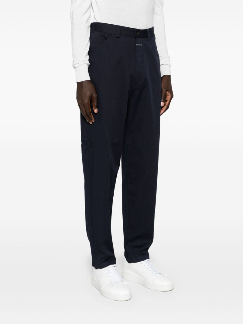 tapered-leg twill trousers 3