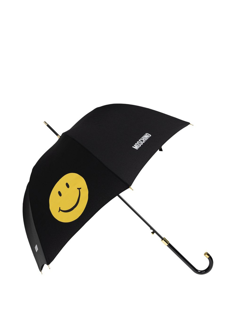 Moschino smiley logo-print umbrella outlook