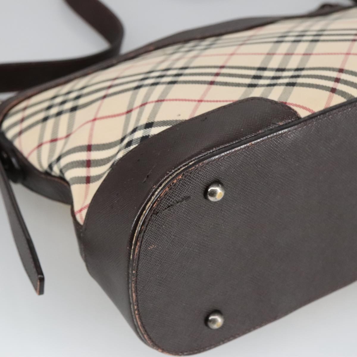 Burberry Nova Check Shoulder Bag Canvas Leather Beige - 14