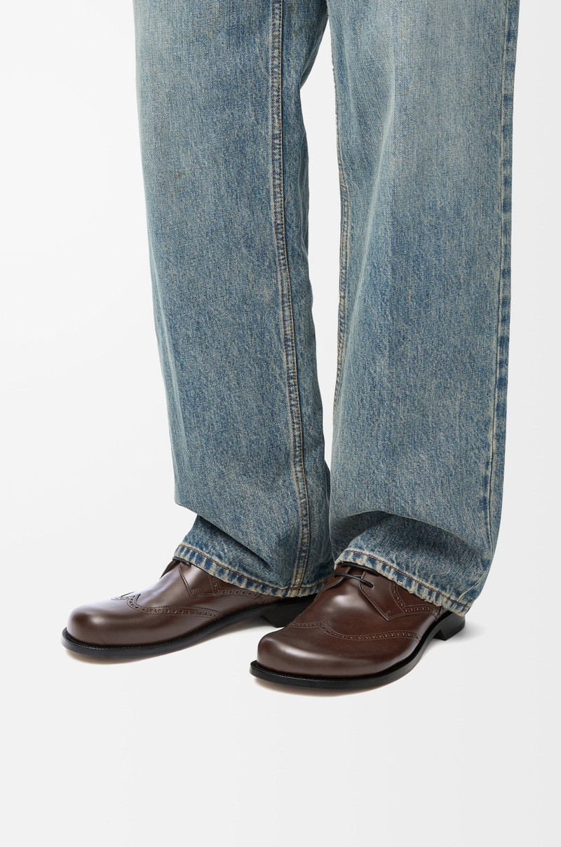 Loewe Campo brogue derby in brushed calfskin outlook