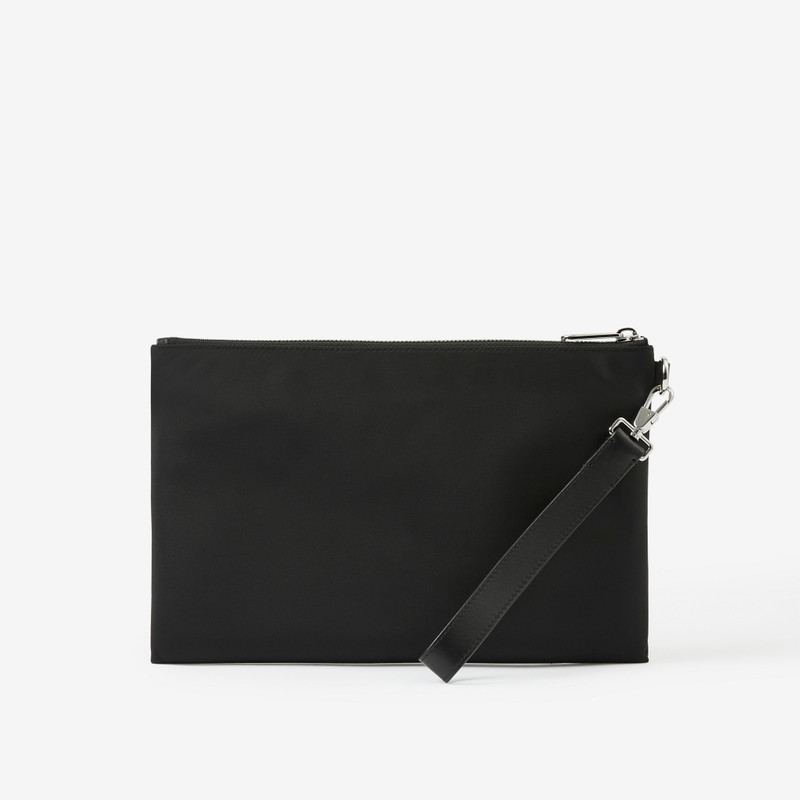 Logo Print Nylon Zip Pouch 3