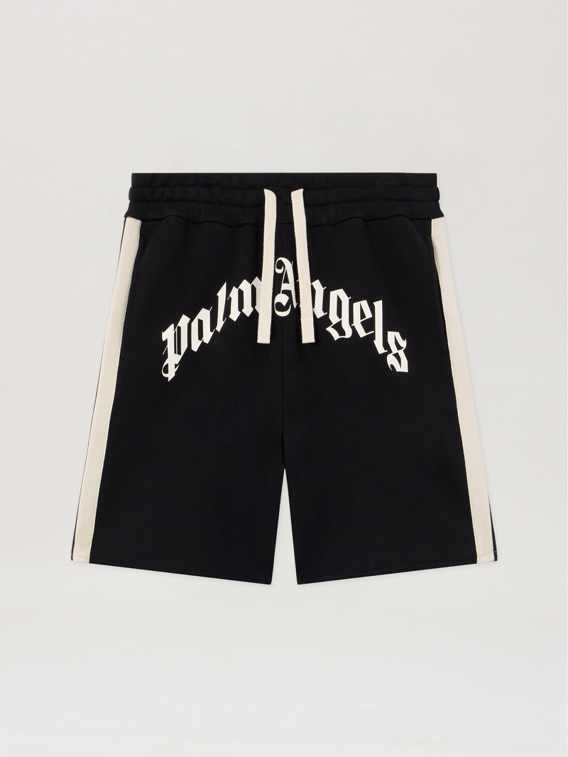Curved Logo Track Sweatshorts 1