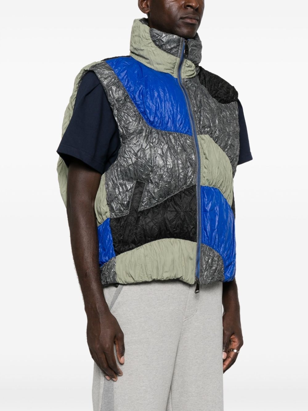 Aren colour-block down gilet - 4