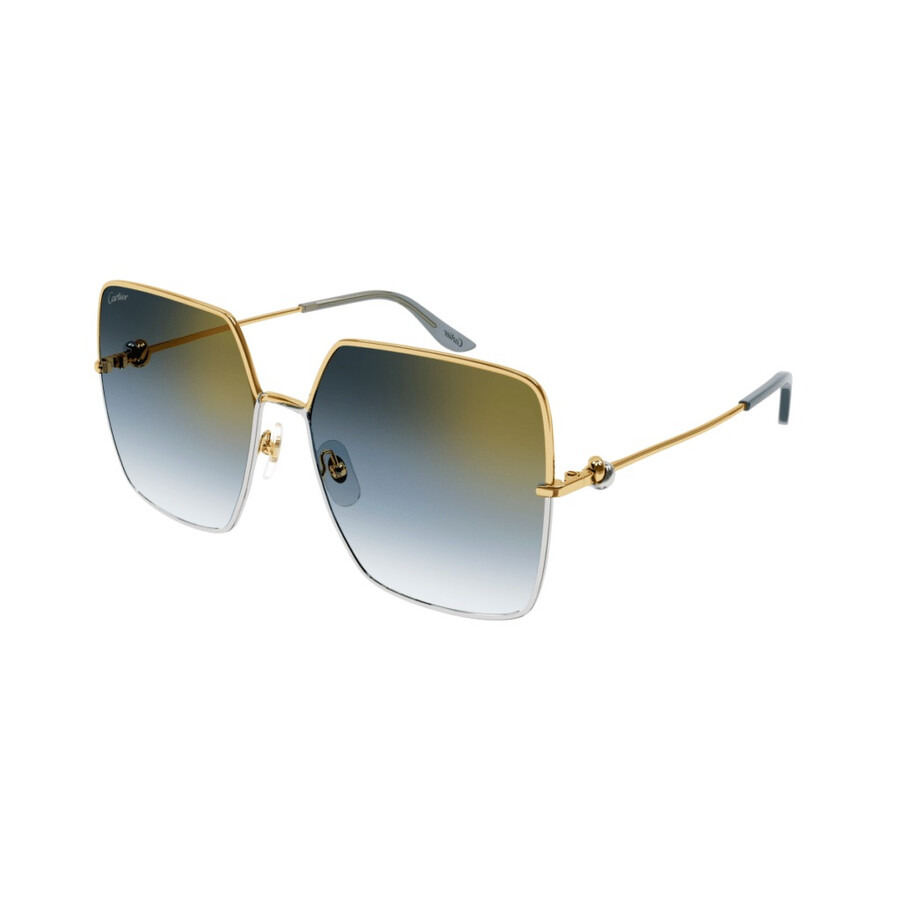 Cartier Trinity de Cartier Grey Gradient Multi Treatment Square Ladies Sunglasses CT0361S 001 61 - 1