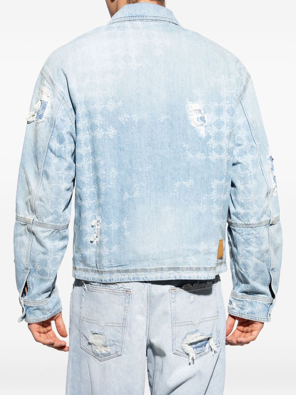 distressed denim jacket - 4
