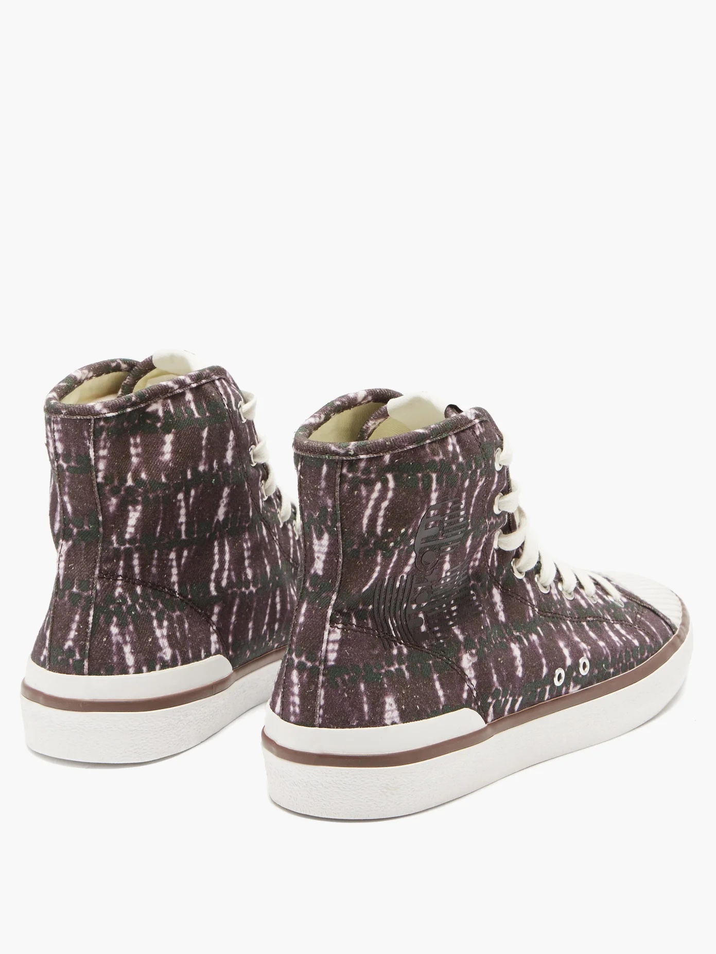 Benkeenh high-top tie-dyed canvas trainers - 3