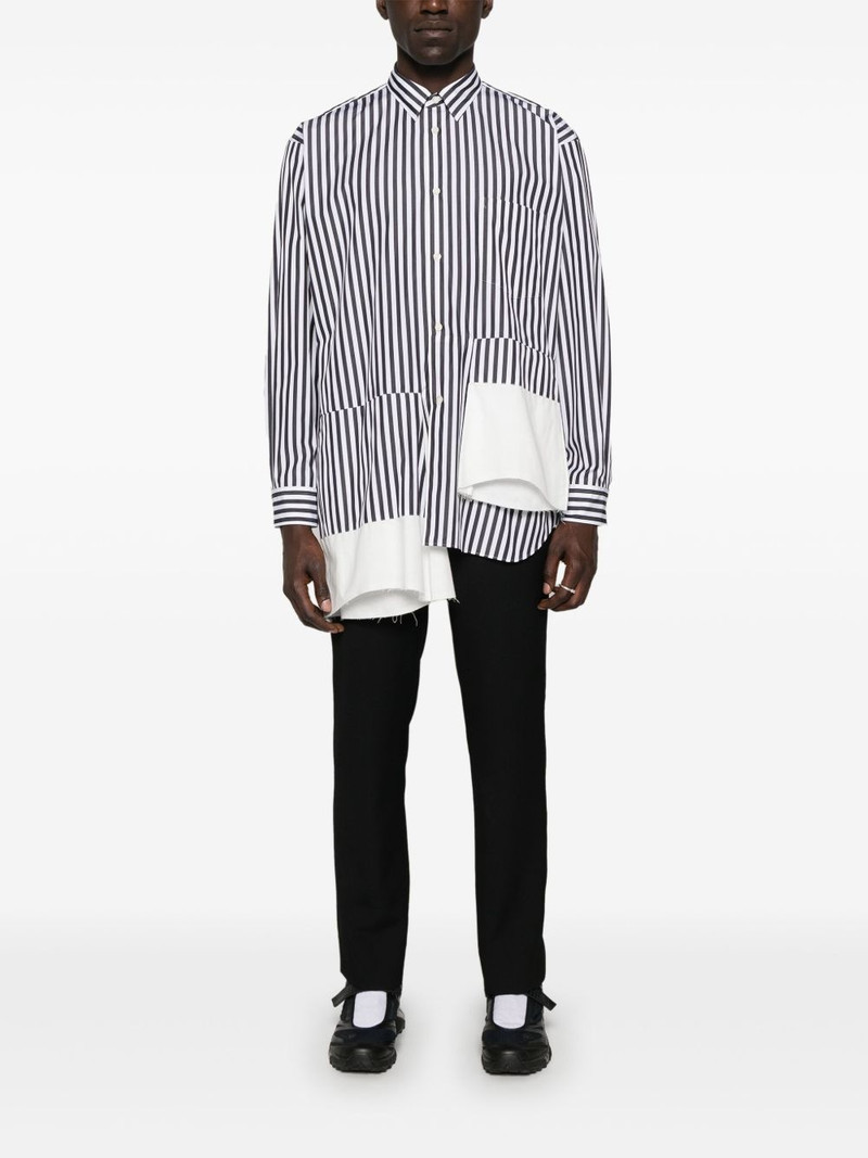 Comme des Garçons Homme Plus asymmetric striped shirt outlook