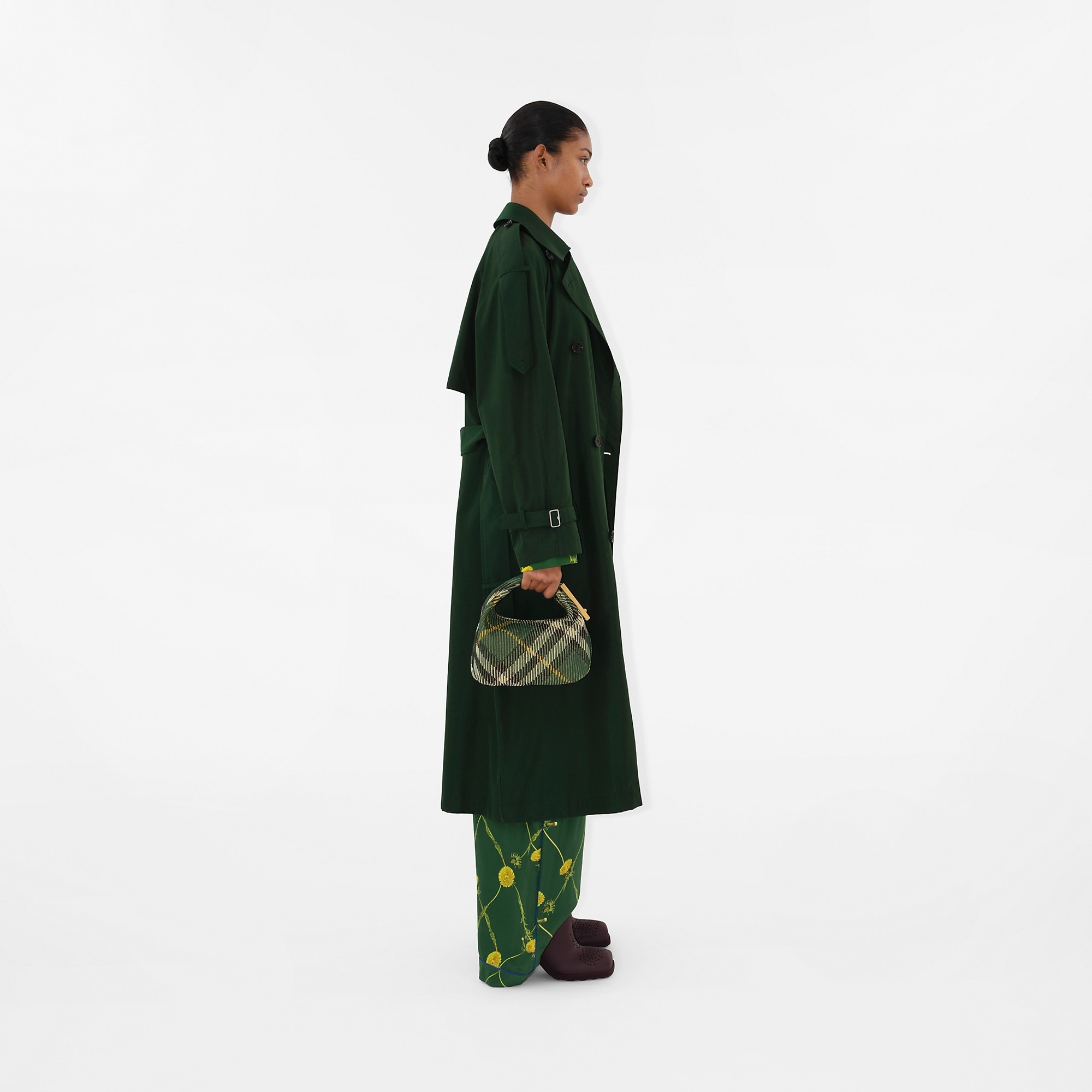 Long Silk Trench Coat - 3