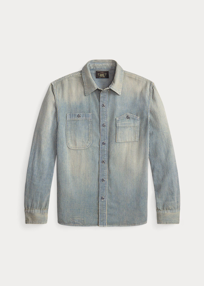 Indigo Striped Twill Workshirt 1