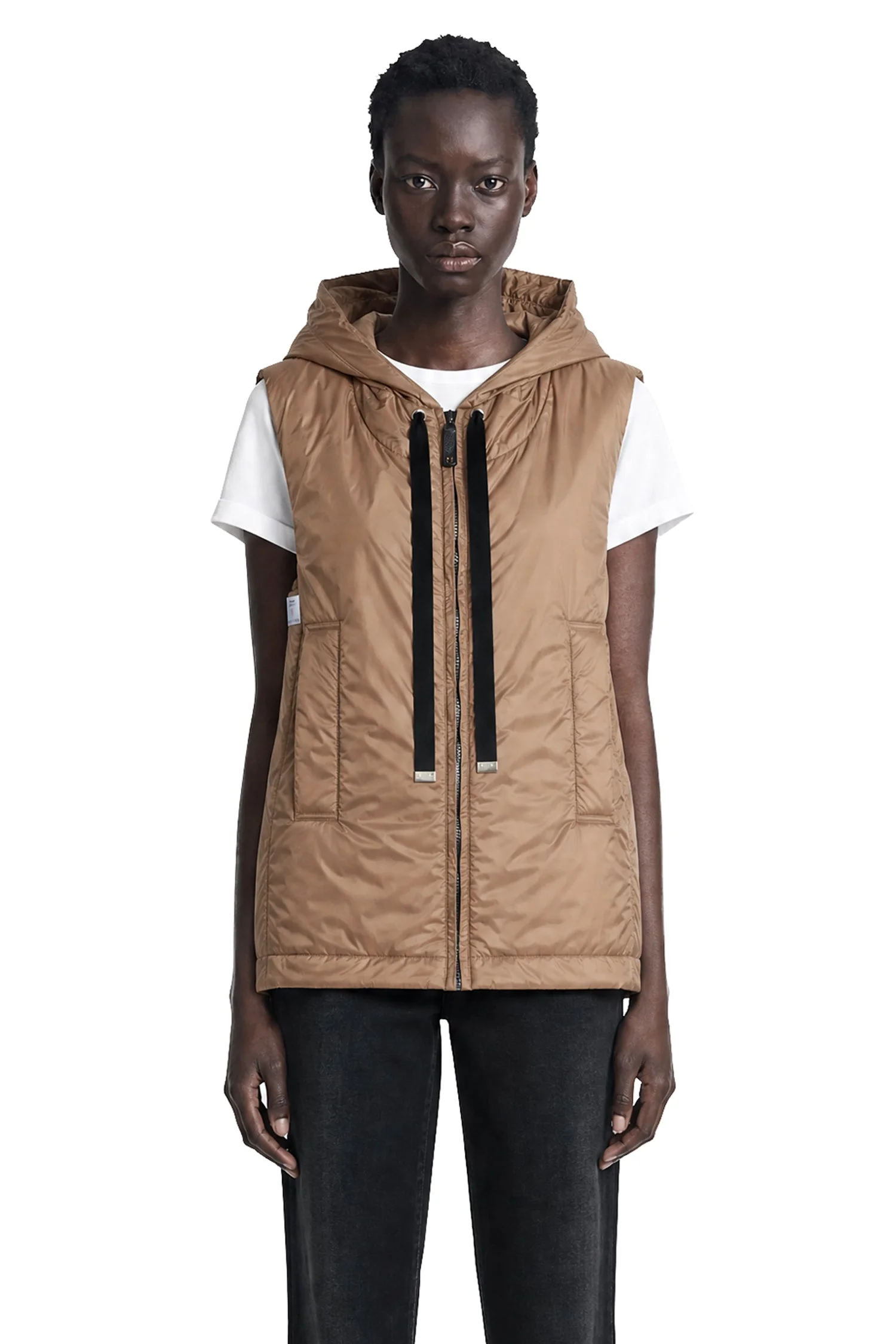 Padded Water-repellent Hooded Gilet - 1