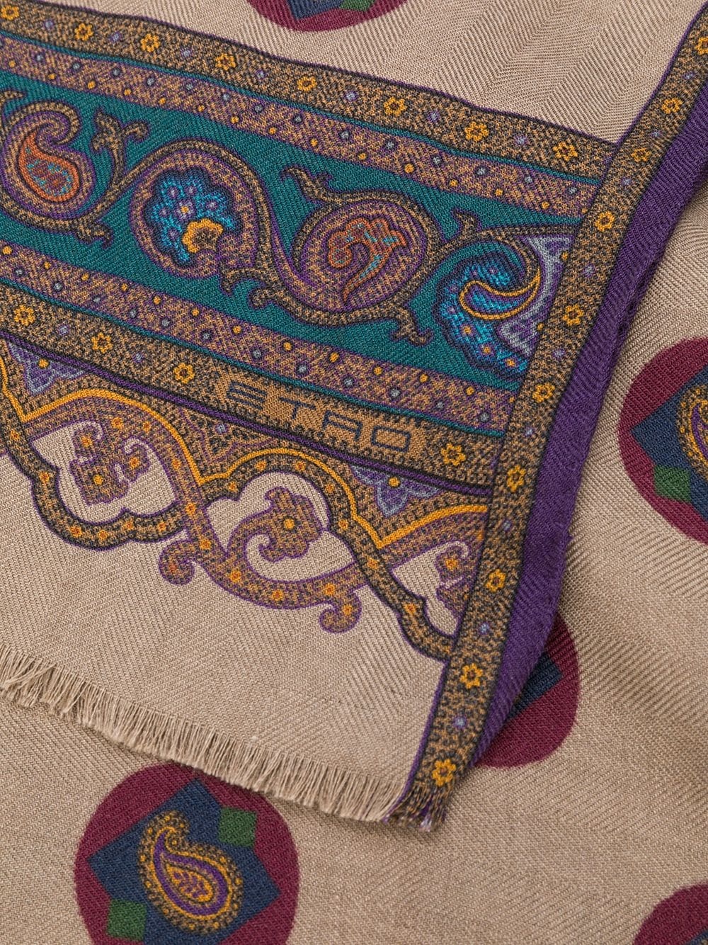 paisley cashmere-silk scarf - 3