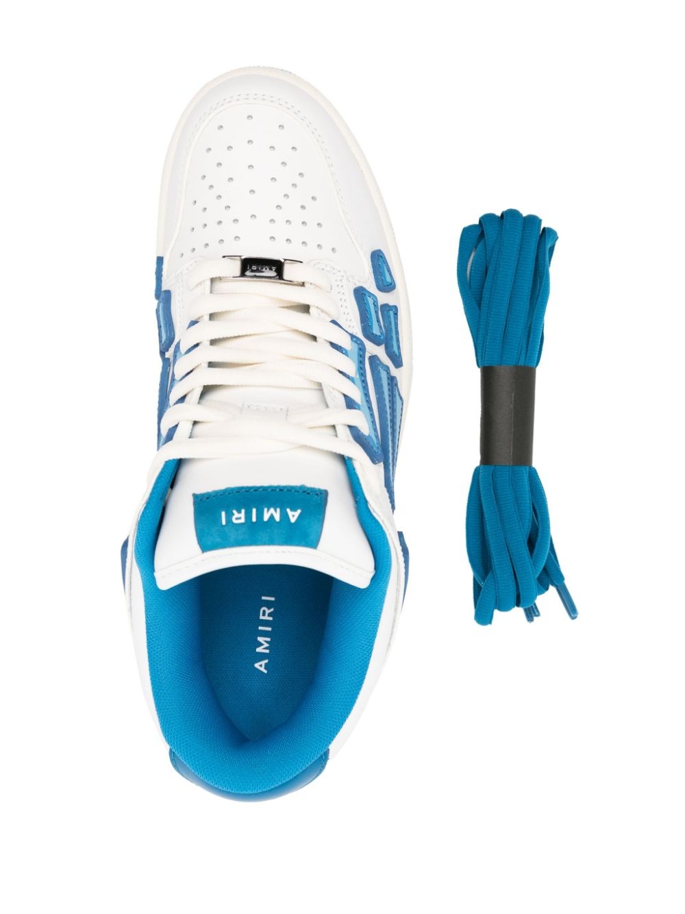Skeltop lace-up leather sneakers - 4