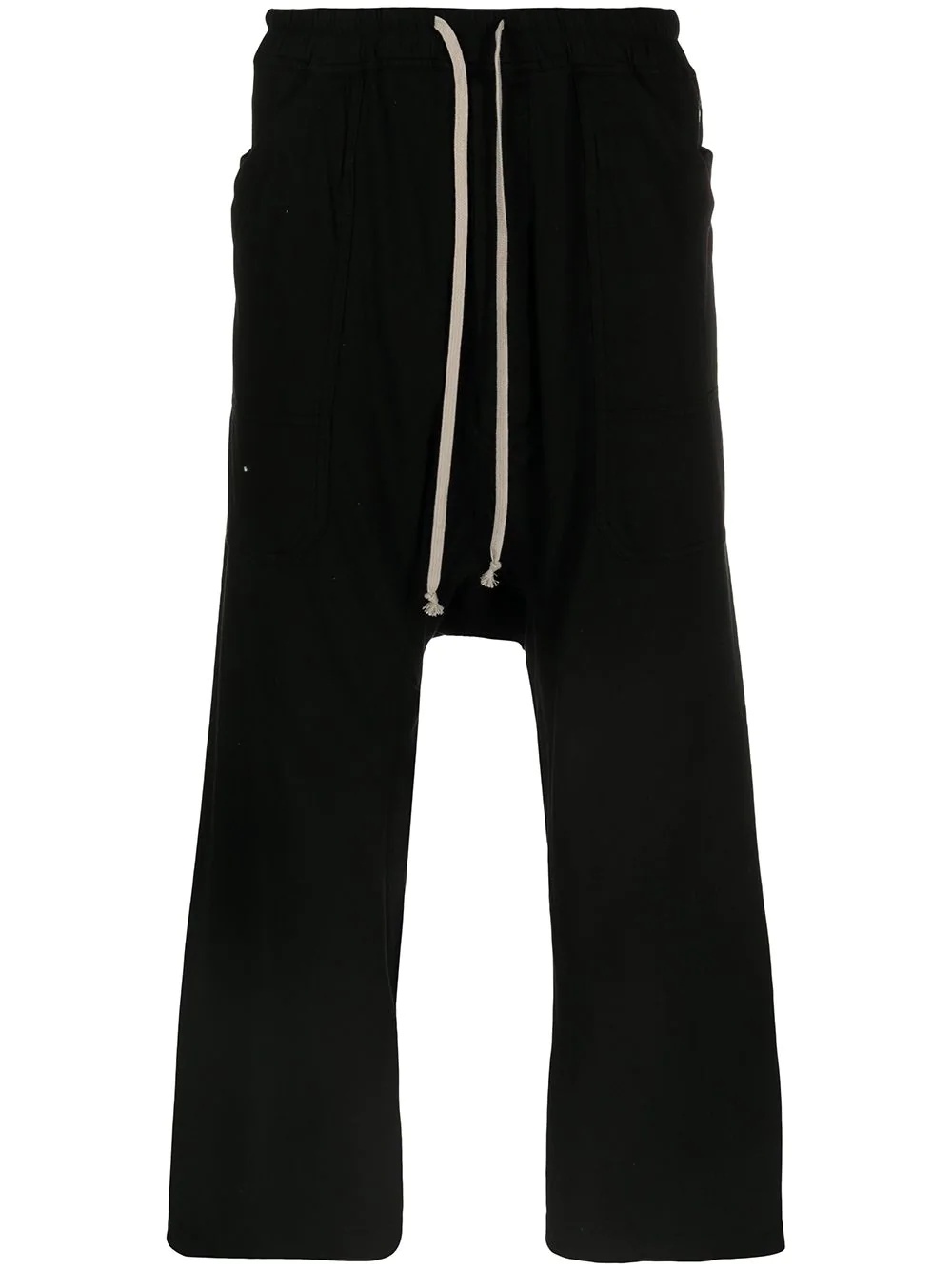 drop-crotch cropped trousers - 1