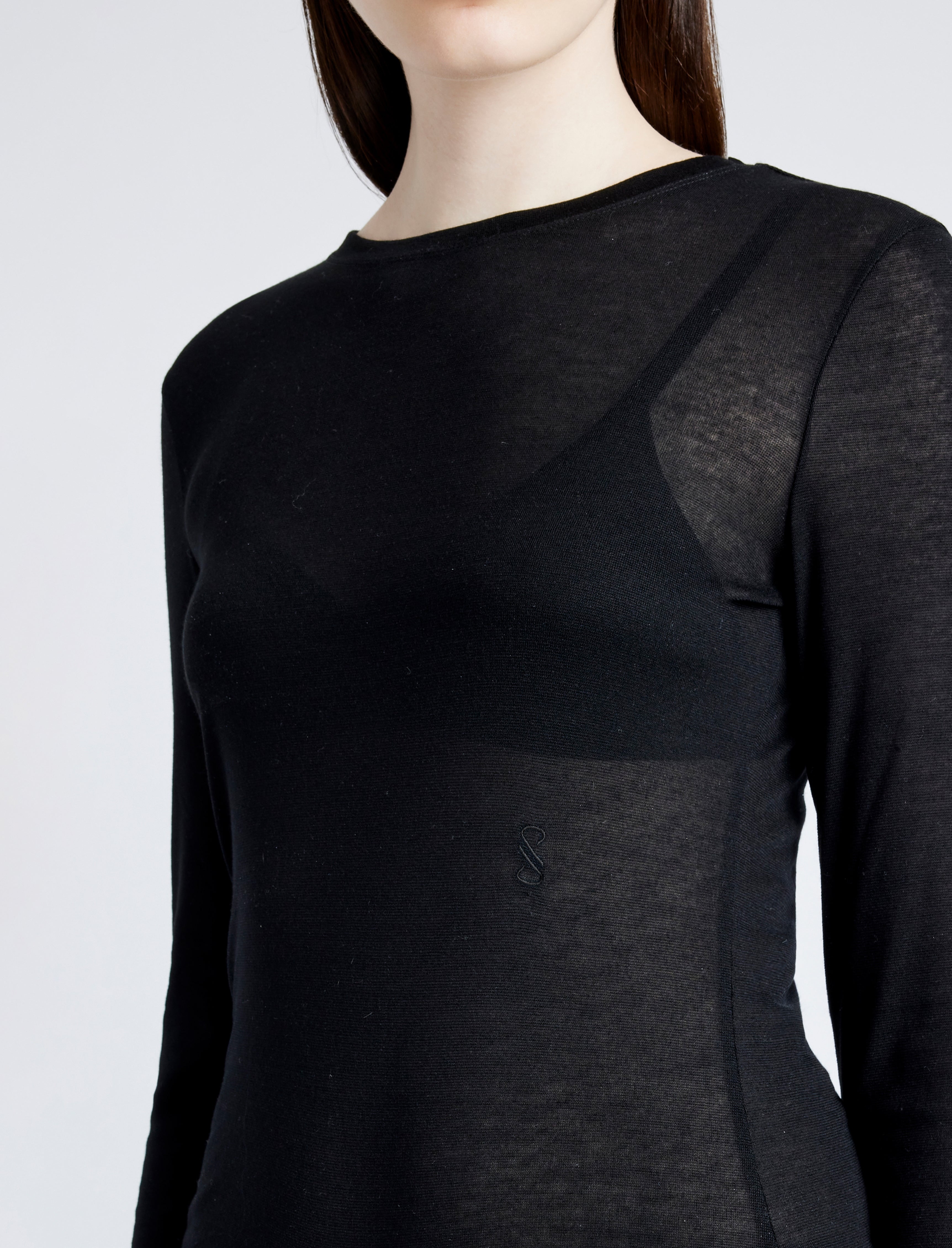 Kaiya Top in Sheer Slub Jersey - 6