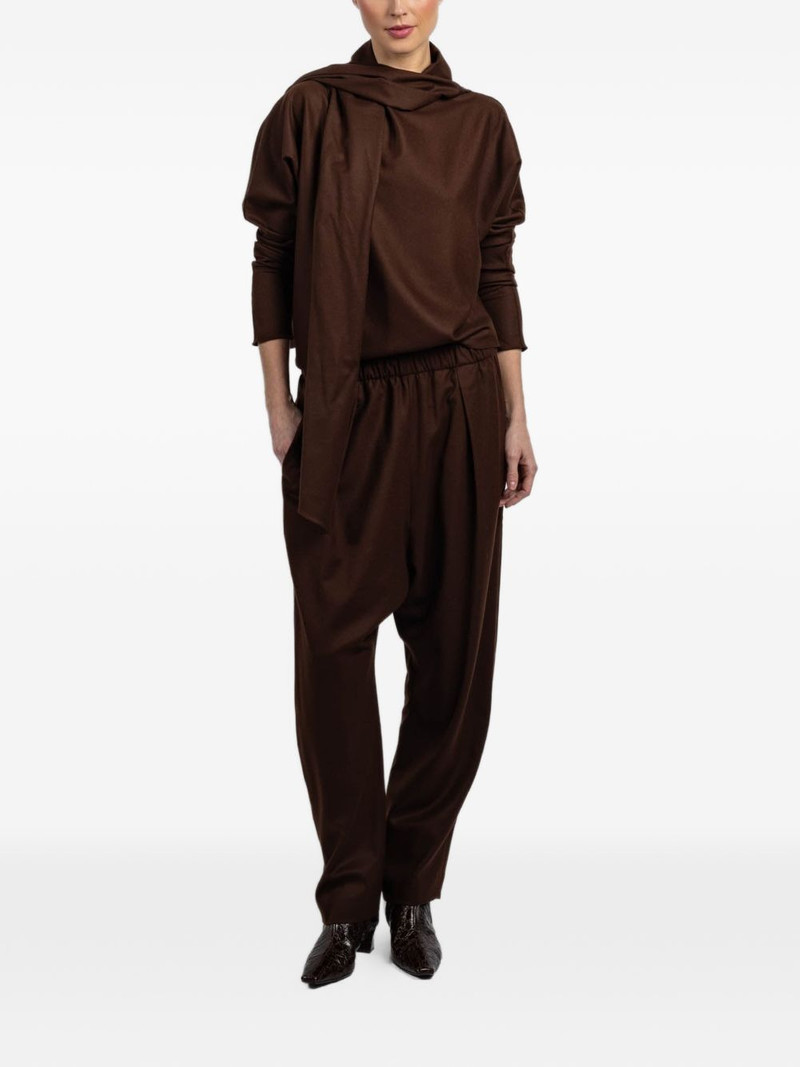 cortana Jackie elasticated-waist pleated trousers outlook