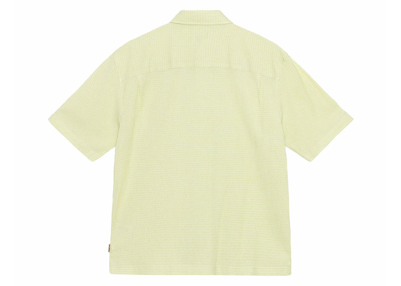Stüssy Stussy Boxy Flat Crinkled Hem Shirt Lime outlook