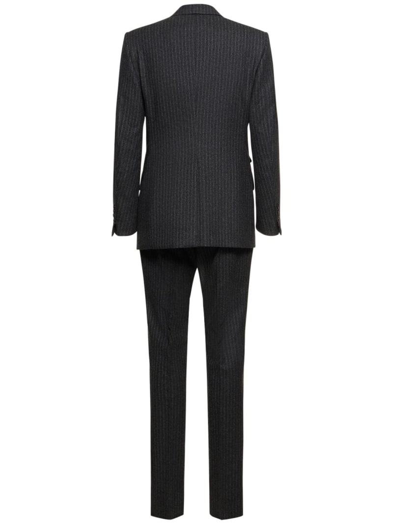 Atticus pinstriped wool flannel suit - 6