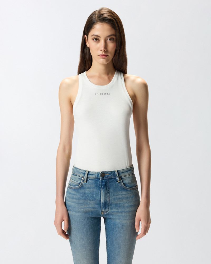 PINKO RIBBED VEST TOP outlook